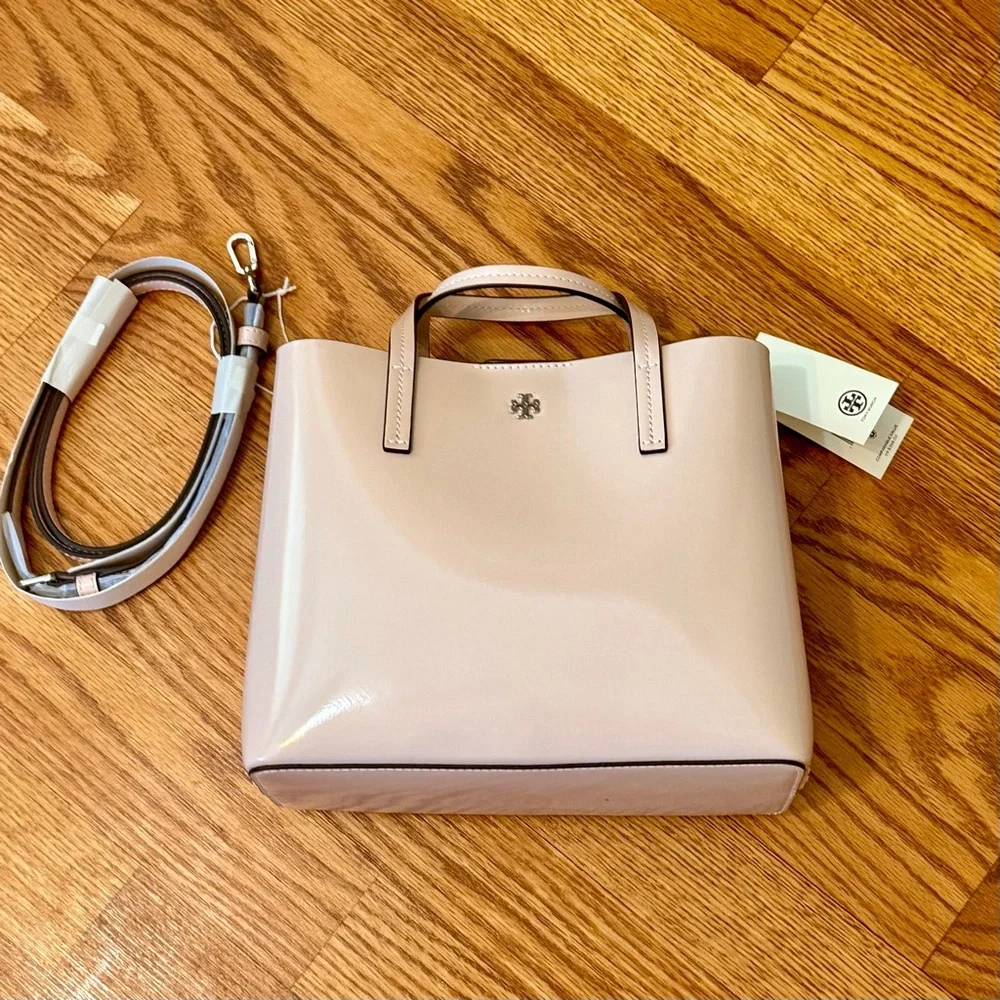 Tory Burch Small Blake Patent Leather Tote - Soft Pink NWT